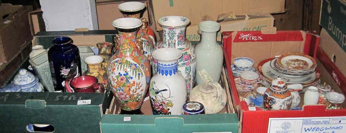 Appraisal: Large Collection of Various Chinese Japanese Oriental Pottery Items to