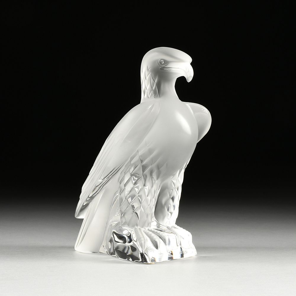 Appraisal: A LALIQUE CRYSTAL LIBERTY EAGLE SIGNED LATE TH CENTURY A