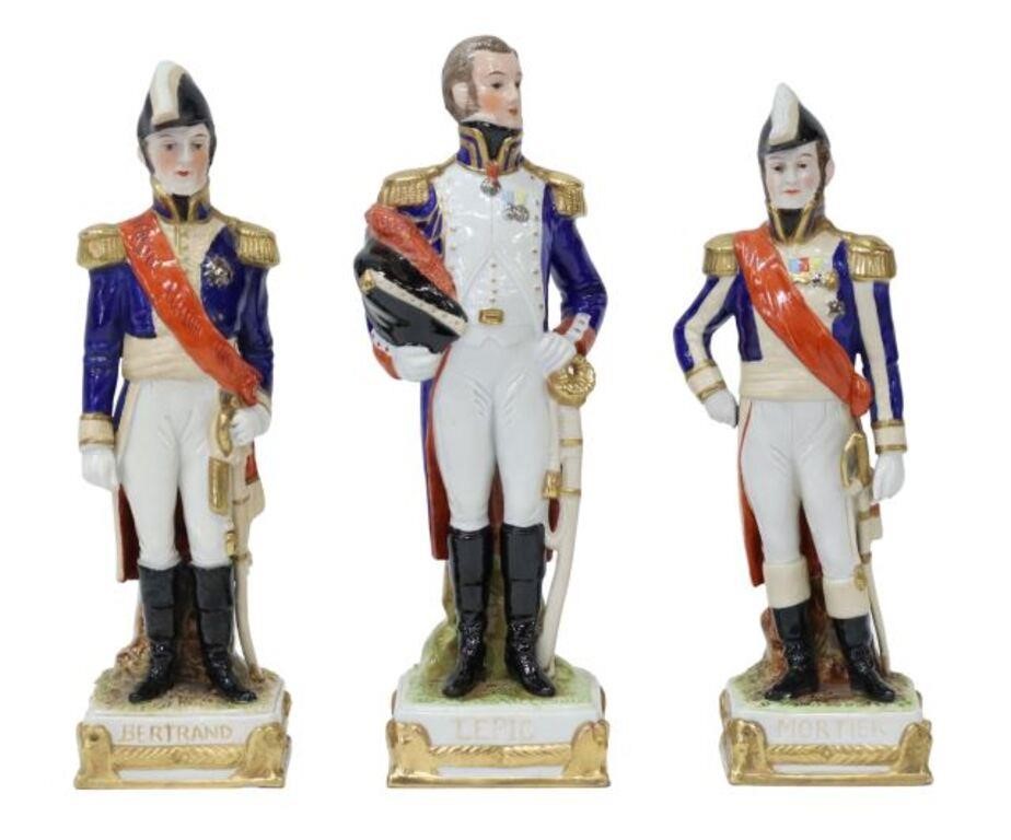 Appraisal: lot of German porcelain Napoleonic military figures Scheibe-Alsbach polychrome painted