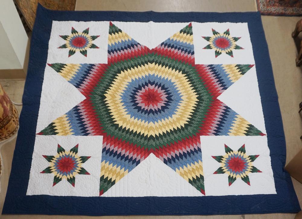 Appraisal: MULTI-COLOR STAR OF BETHLEHEM QUILT FT IN X FT INMulti-Color