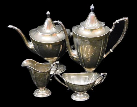 Appraisal: SILVER -pc sterling silver tea set by Manchester Silver Co