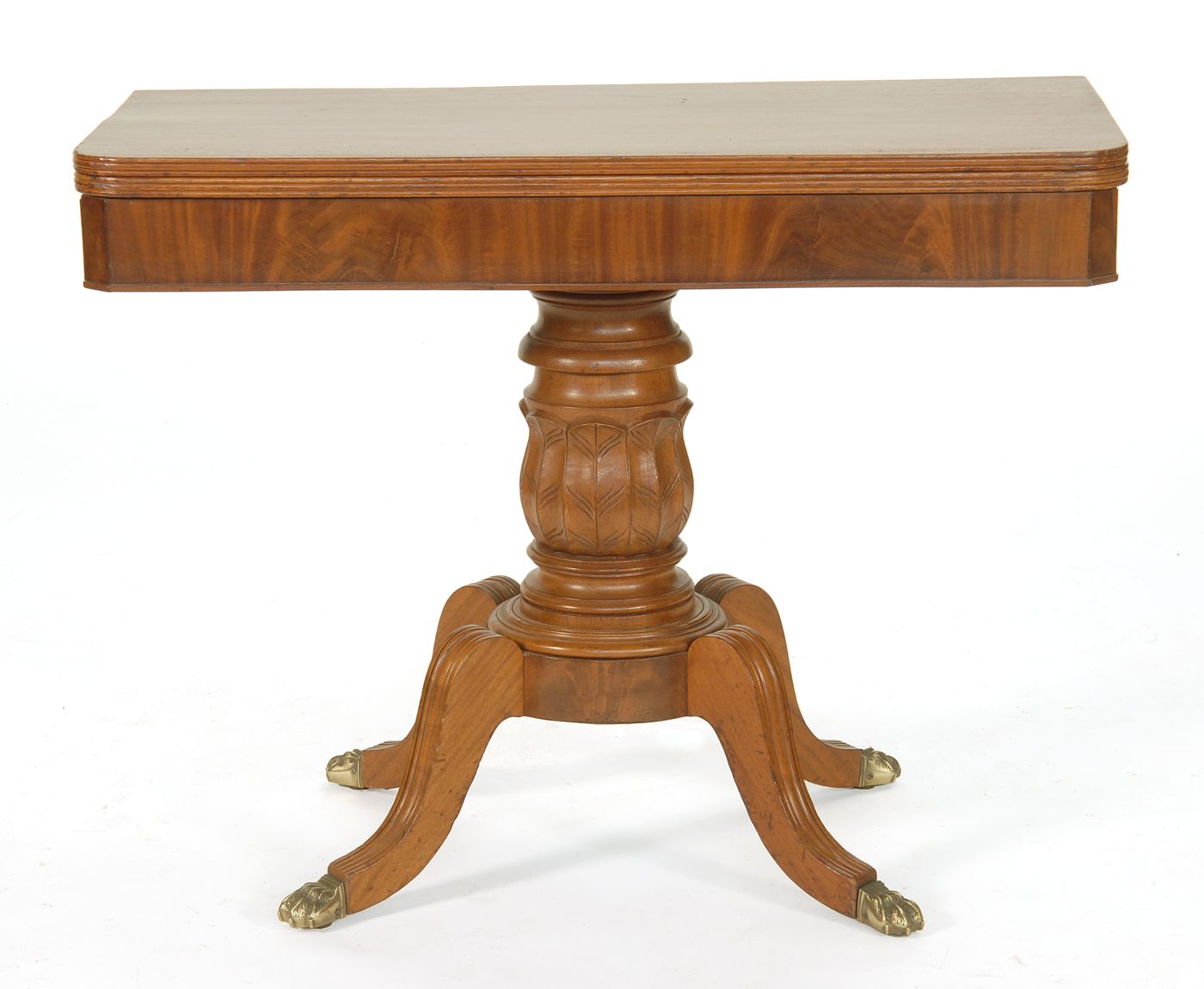 Appraisal: ANTIQUE AMERICAN CLASSICAL CONSOLE CARD TABLE Boston Circa - In