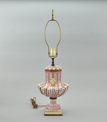 Appraisal: A Sevres Style Porcelain Table Lamp ca Early th Century