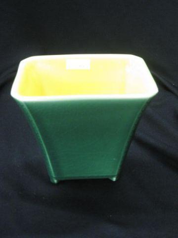 Appraisal: Rookwood Art Pottery Vase green with yellow interior dated shape