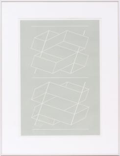 Appraisal: JOSEF ALBERS LINOCUT W EMBOSSING JOSEF ALBERS AMERICAN-GERMAN - LINOCUT