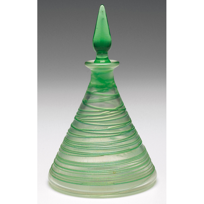 Appraisal: Steuben perfume bottle with stopper flaring shape in Verre de