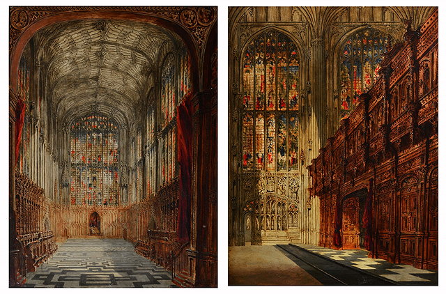 Appraisal: JOSEPH MURRAY INCE - 'King's College Cambridge looking West' and