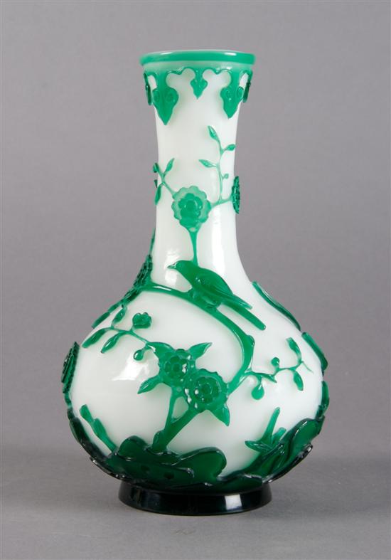 Appraisal: A Chinese Peking Glass Bottle Height inches