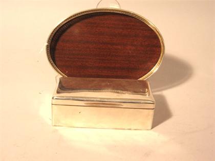 Appraisal: Rectangular Sterling Silver Cigarette Box and Small Oval Tray Box