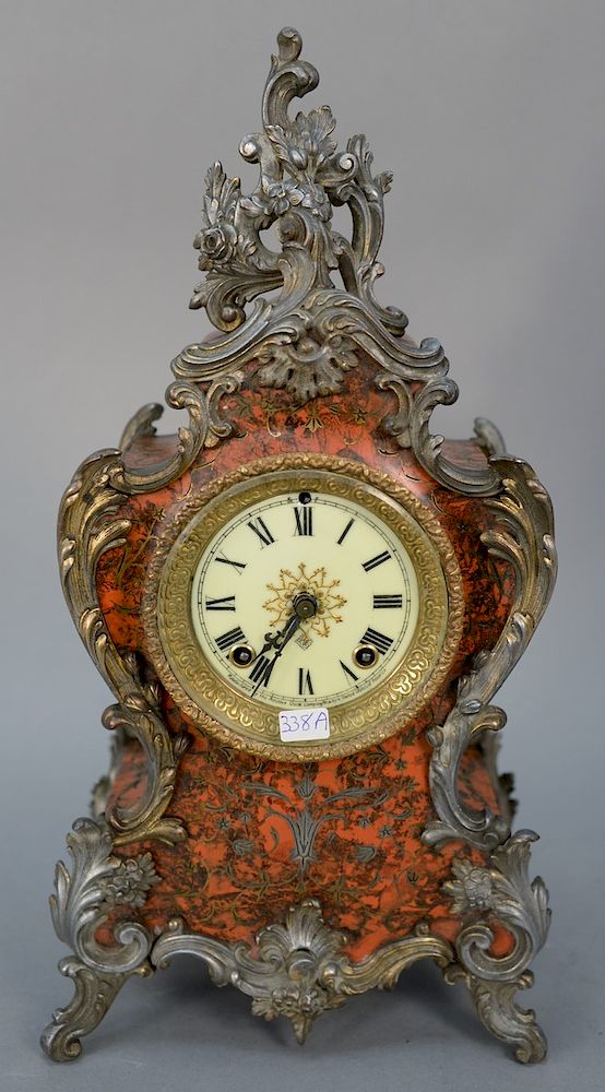 Appraisal: Louis XV style shelf clock Ansoniar Clock Company Ht in