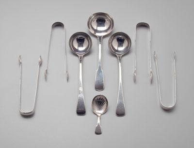 Appraisal: Georgian silver serving pieces most with marks for London to