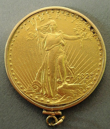 Appraisal: U S Liberty twenty-dollar gold piece set as a pendant