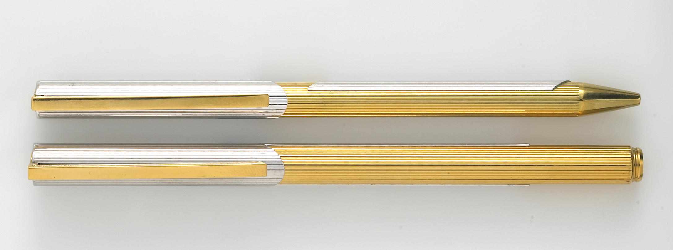 Appraisal: NAZARENO GABRIELLI Fountain Pen and Ballpoint Gold-plated with silver trim