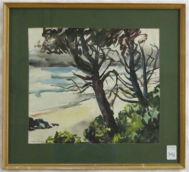 Appraisal: MILDRED WARNER WATERCOLOR ON PAPER Oregon California - Seascape with