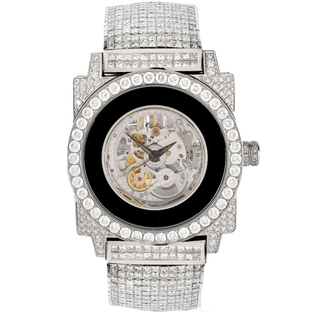 Appraisal: Men's Dunamis Diamond and Platinum Watch Men's Dunamis Approx Carat