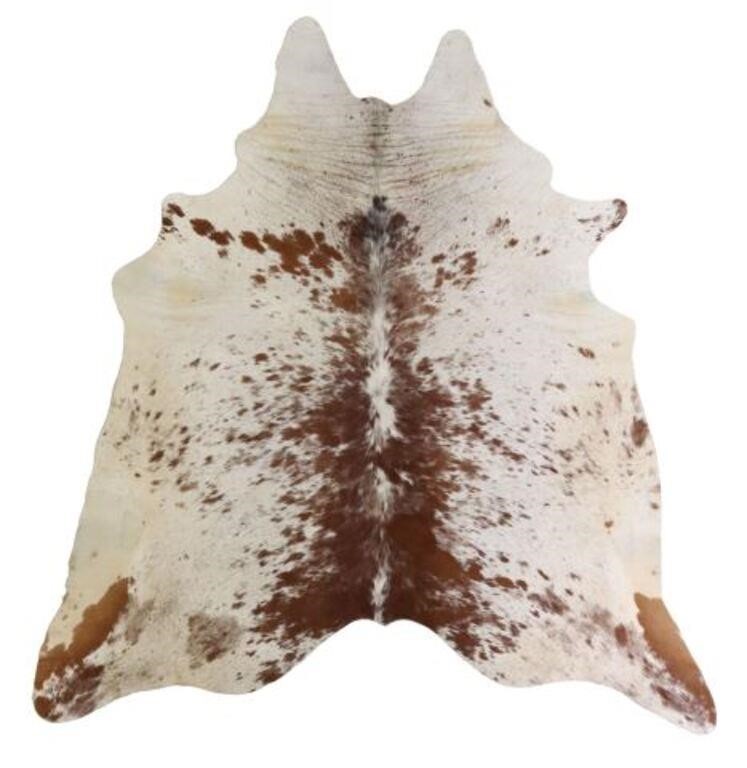 Appraisal: Large cow hide brown and white some hair loss to