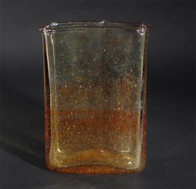 Appraisal: A Holmegaard Lava vase designed by Per Lutken rectangular section