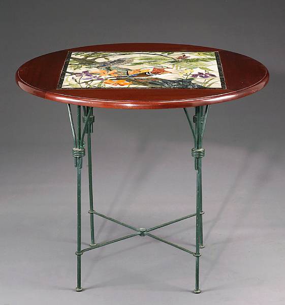 Appraisal: A Russian pietra dura and iron table Gennady Pavlishin th