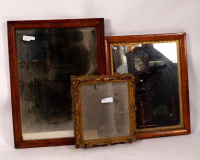 Appraisal: Two mirrors each in maple frames plate sizes cm x