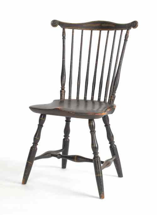 Appraisal: Fine Pennsylvania Windsor side chair ca with delicately carved ears