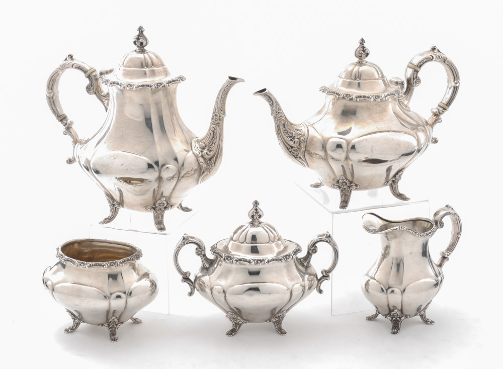 Appraisal: PIECE REED AND BARTON STERLING TEA SET pieces in the