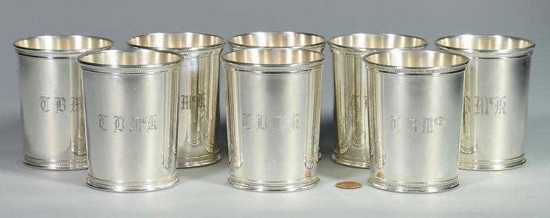 Appraisal: Reed Barton Sterling Julep Cups Grouping of eight Reed Barton