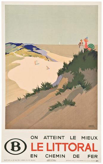 Appraisal: VERBAERE Herman - LE LITTORAL lithograph in colors c printed