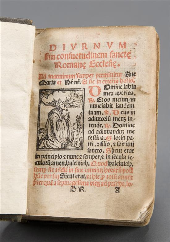 Appraisal: Early Printing Diurnum Sin Consuetudinem Sancte Romane Ecclesie Ca s