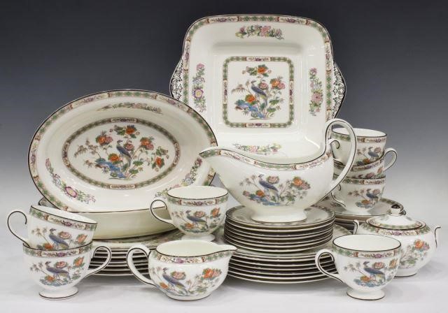 Appraisal: lot of English Wedgwood Kutani Crane bone china dinner service