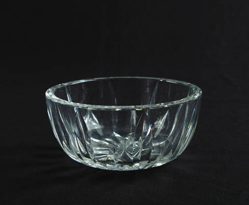 Appraisal: SIGNED ST LOUIS BOWL Very heavy crystal bowl has deeply