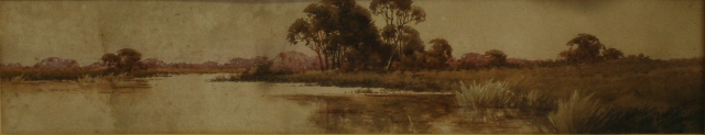 Appraisal: Neville William Cayley Junior - Landscape watercolour on paper signed