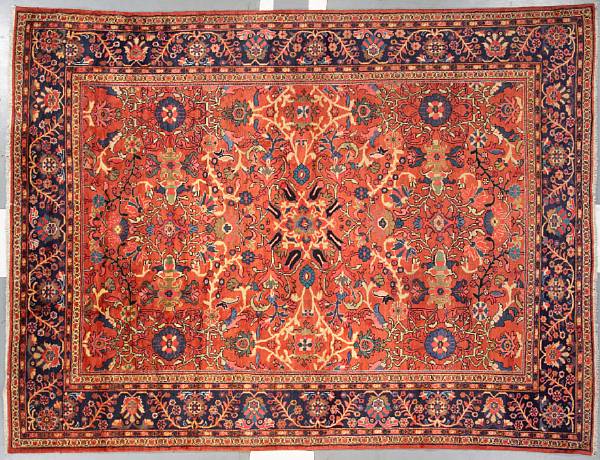 Appraisal: A Mahal carpet Central Persia circa size approximately ft in