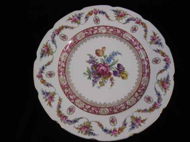 Appraisal: Set of Schumann Porcelain Plates floral bouquet garland on ivory