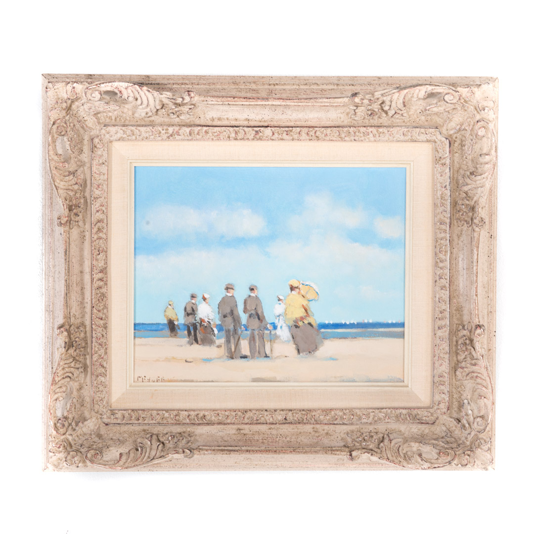 Appraisal: Frederick McDuff Beach with Figures oil American - Oil on