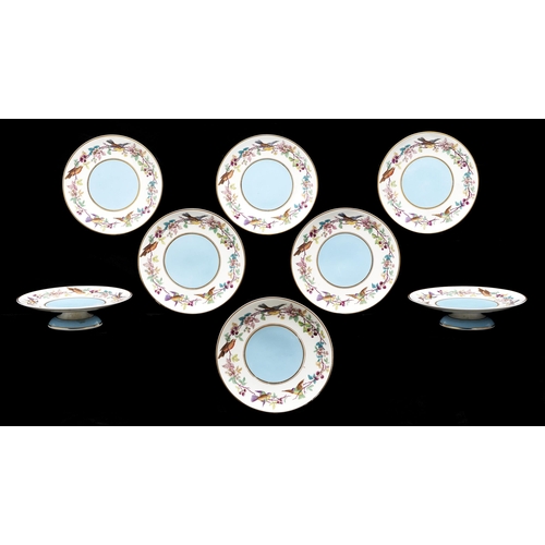 Appraisal: A Davenport bone china dessert service c with turquoise ground