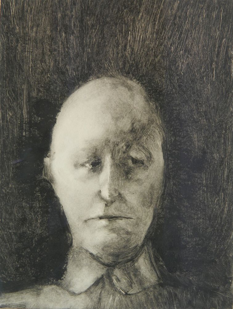 Appraisal: Lisa Yuskavage monotype Lisa Yuskavage American - - ''Man's Head''-