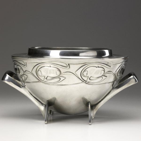 Appraisal: LIBERTY CO Tudric pewter rose bowl designed by Archibald Knox