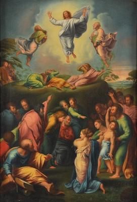 Appraisal: Framed Oil on Canvas of the Transfiguration After Raphael approx