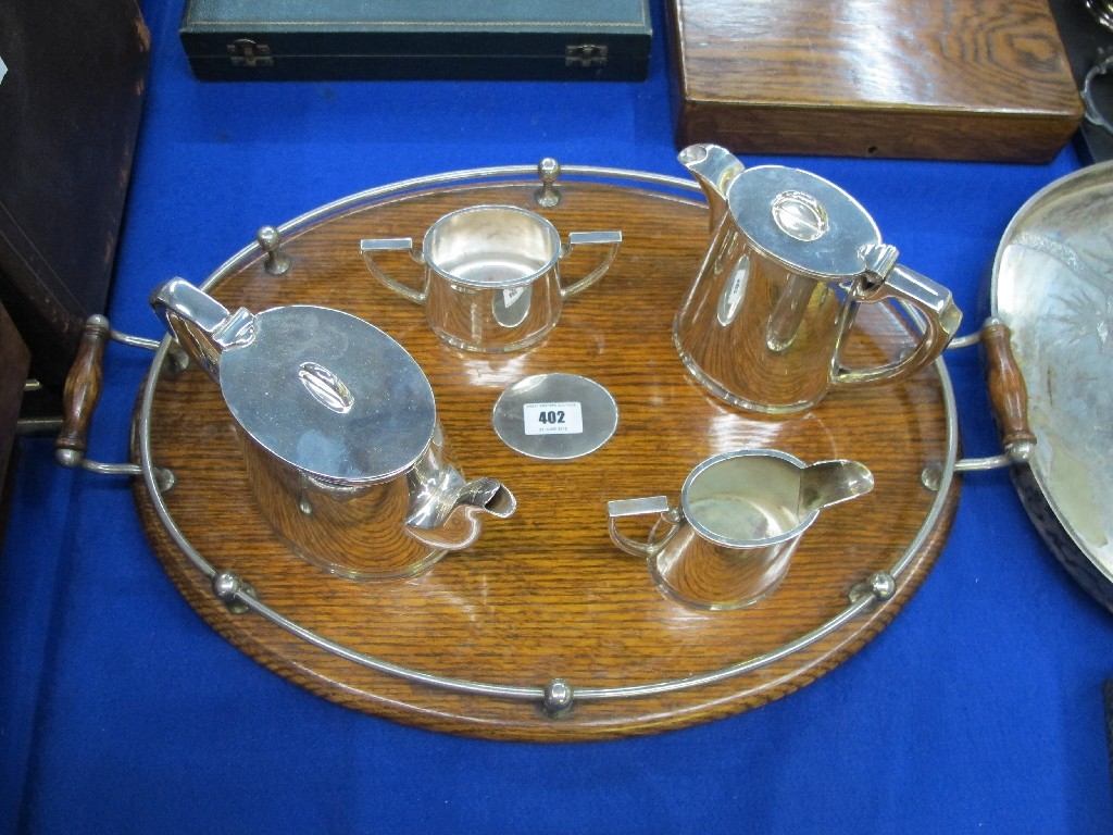 Appraisal: Lot comprising a four piece hotelware tea service and an