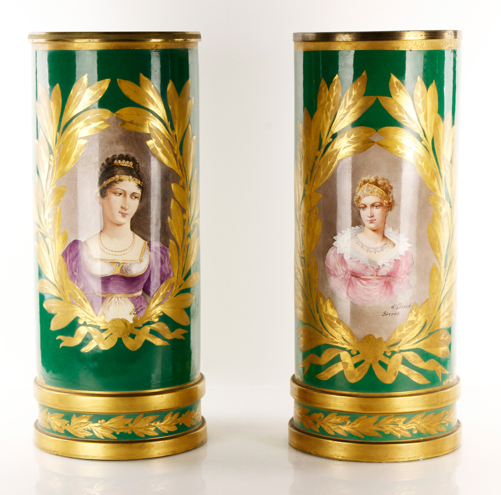 Appraisal: A - Pr th Early th C Sevres Vases Pair