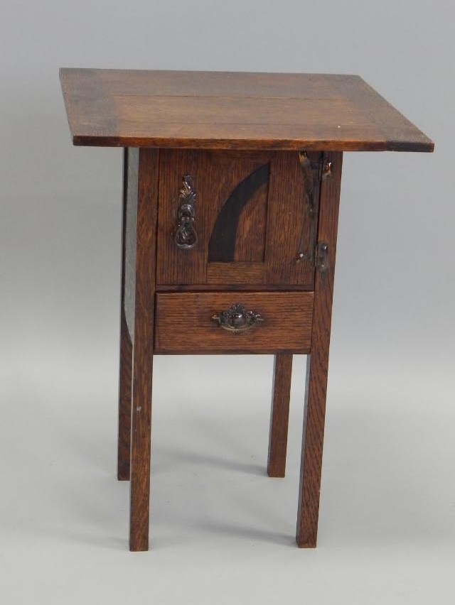 Appraisal: An early thC Art Nouveau style small cabinet with square