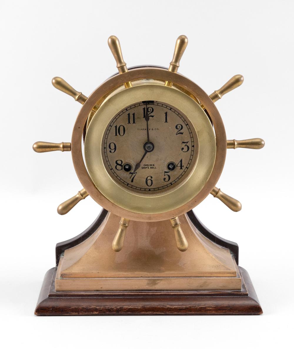 Appraisal: CHELSEA CLOCK CO FOR TIFFANY CO SHIP S WHEEL -DAY