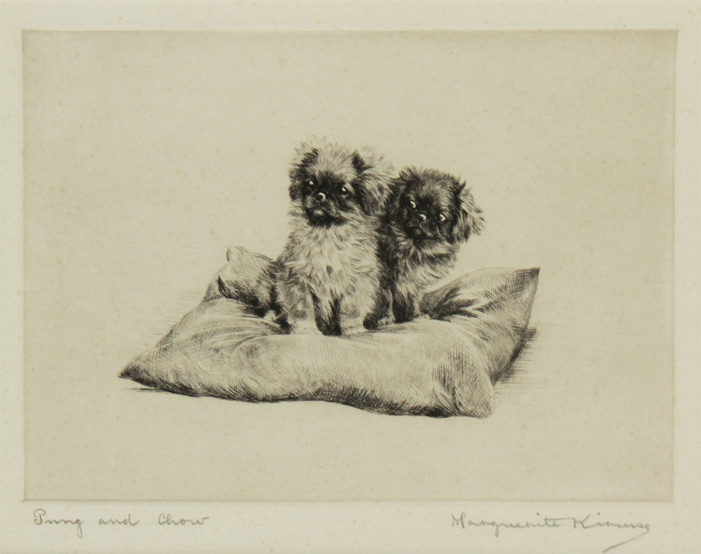 Appraisal: KIRMSE Marguerite British-American - ''Ping Chow'' Two Puppy Dogs on