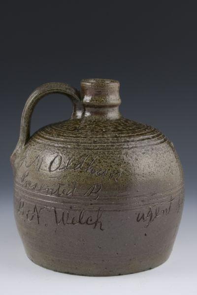 Appraisal: NC Pottery Baxter Welch Rare Signed Jug ca salt glazed