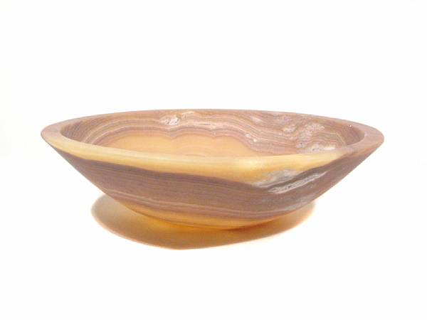 Appraisal: Circular Onyx Bowl Mexico Of conical form carved of fine