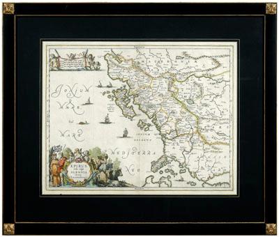 Appraisal: th century map of Epirus Albania quot Epirus hodie vulgo