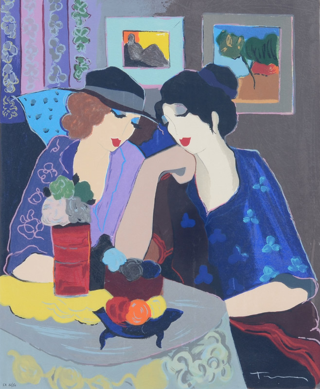 Appraisal: TARKAY Itzchak Serbian-Israeli - Young Ladies In an Interior Waiting