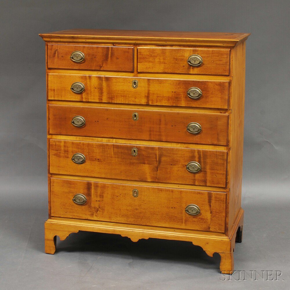 Appraisal: Maple Chest of Drawers New England late th century the