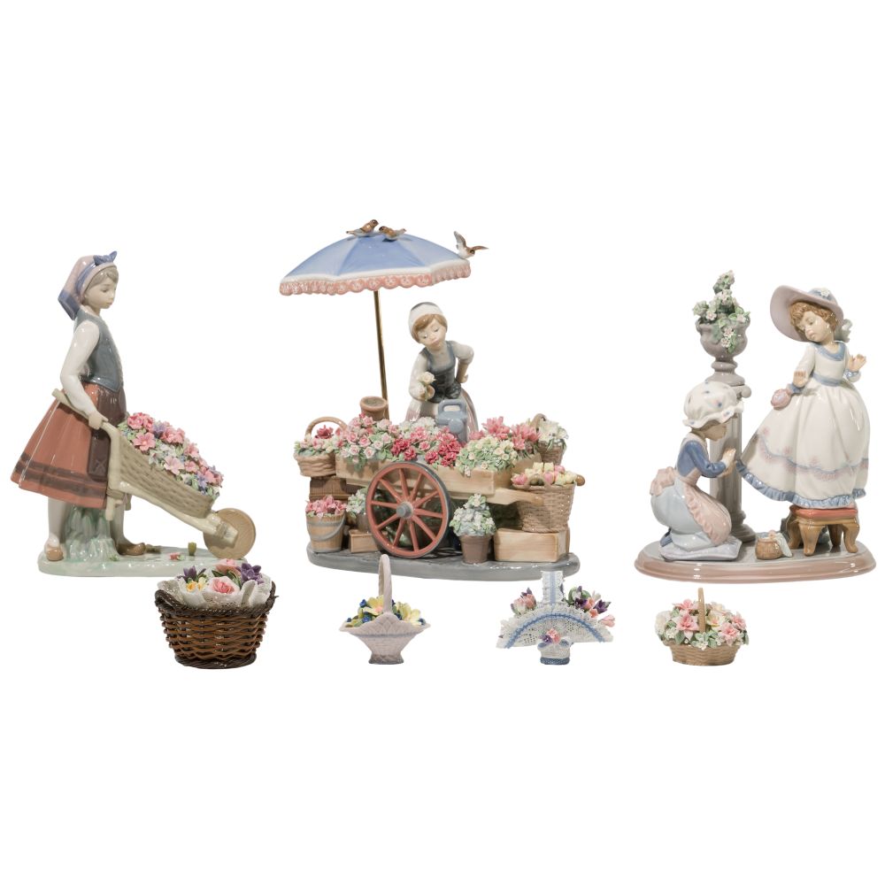 Appraisal: LLADRO FIGURINE ASSORTMENT items including Flowers of the Season active