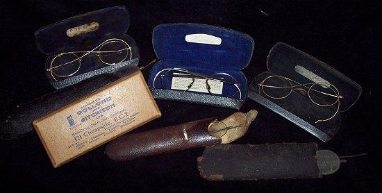 Appraisal: Six pairs of cased spectacles etc